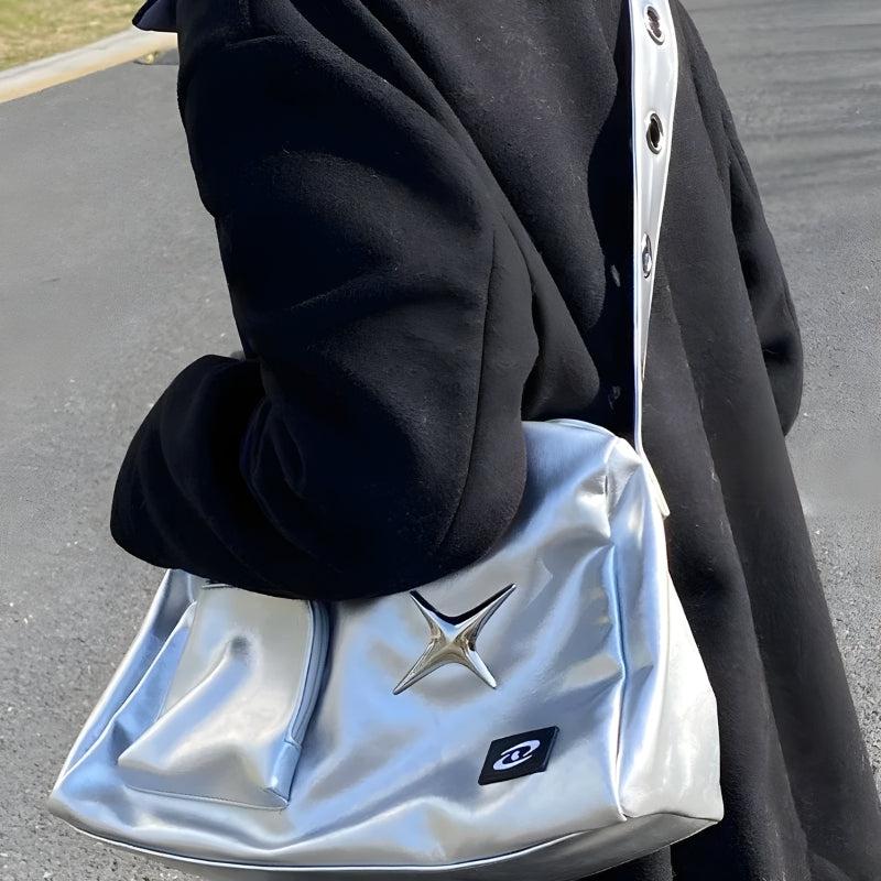 Y2K Star Faux Leather Bag