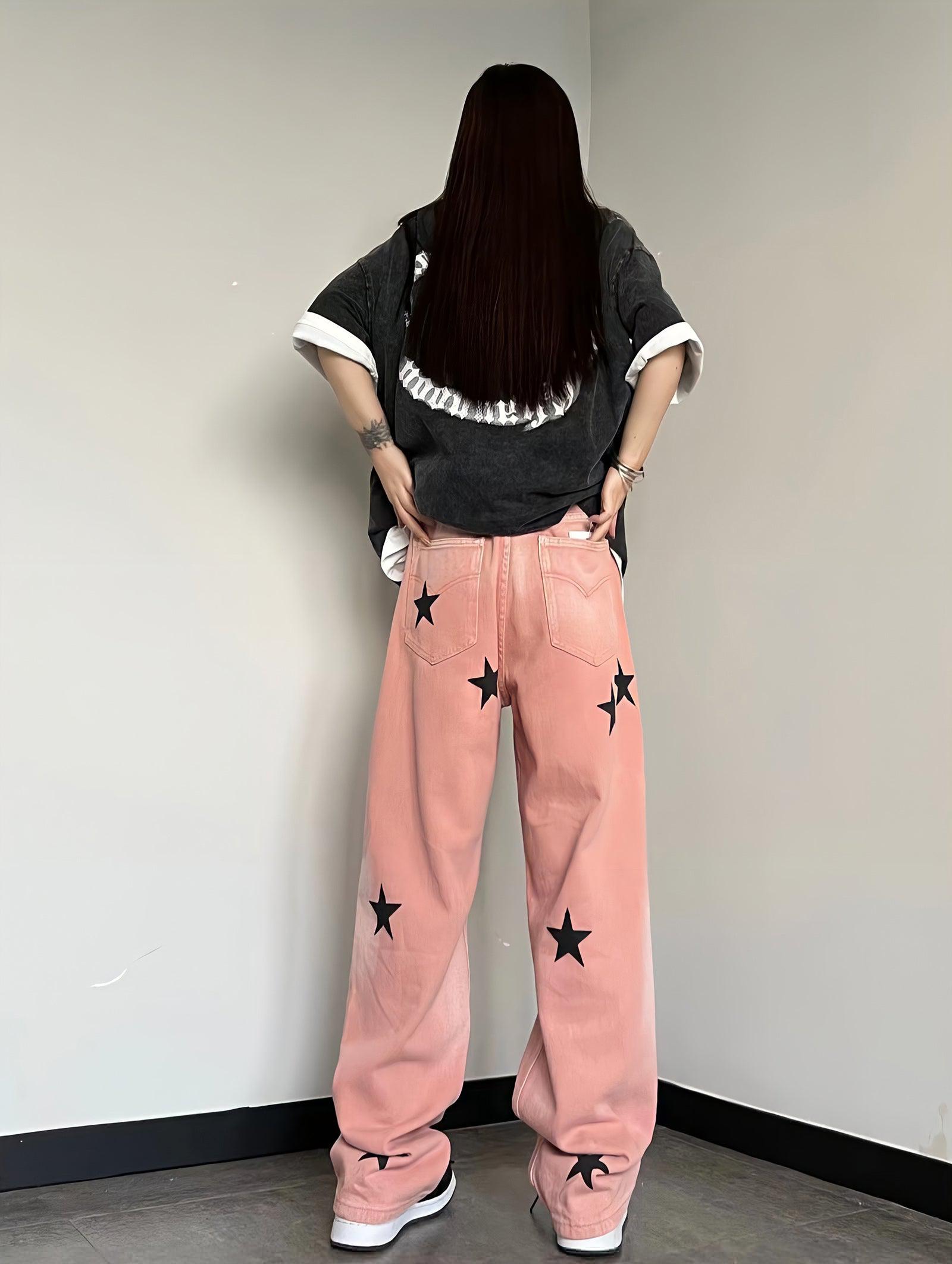 Y2K Star Printed Jeans