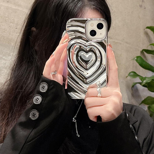 Y2k Wavy Heart iPhone Case