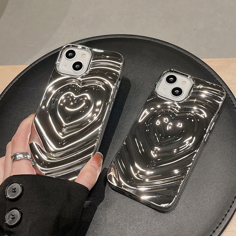 Y2k Wavy Heart iPhone Case